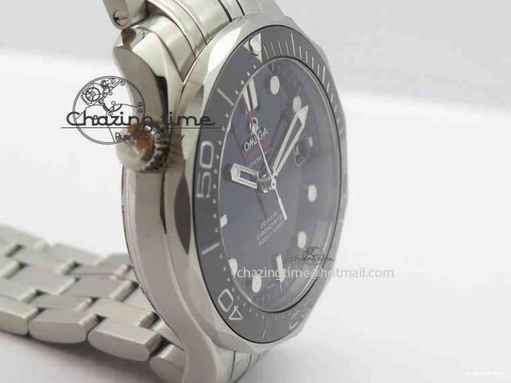 0114 Seamaster 300M SS MK 1:1 Best Edition Black Dial Ceramic Bezel On SS Bracelet A TopPick 8177